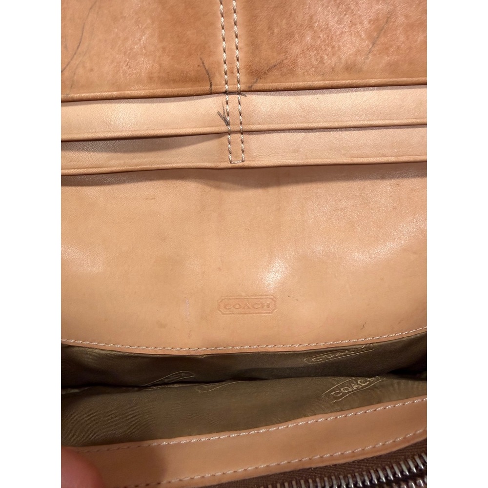 Coach Signature Jacquard Red Suede Stripe Long Tri-Fold Wallet Monogram Canvas - Picture 12 of 13